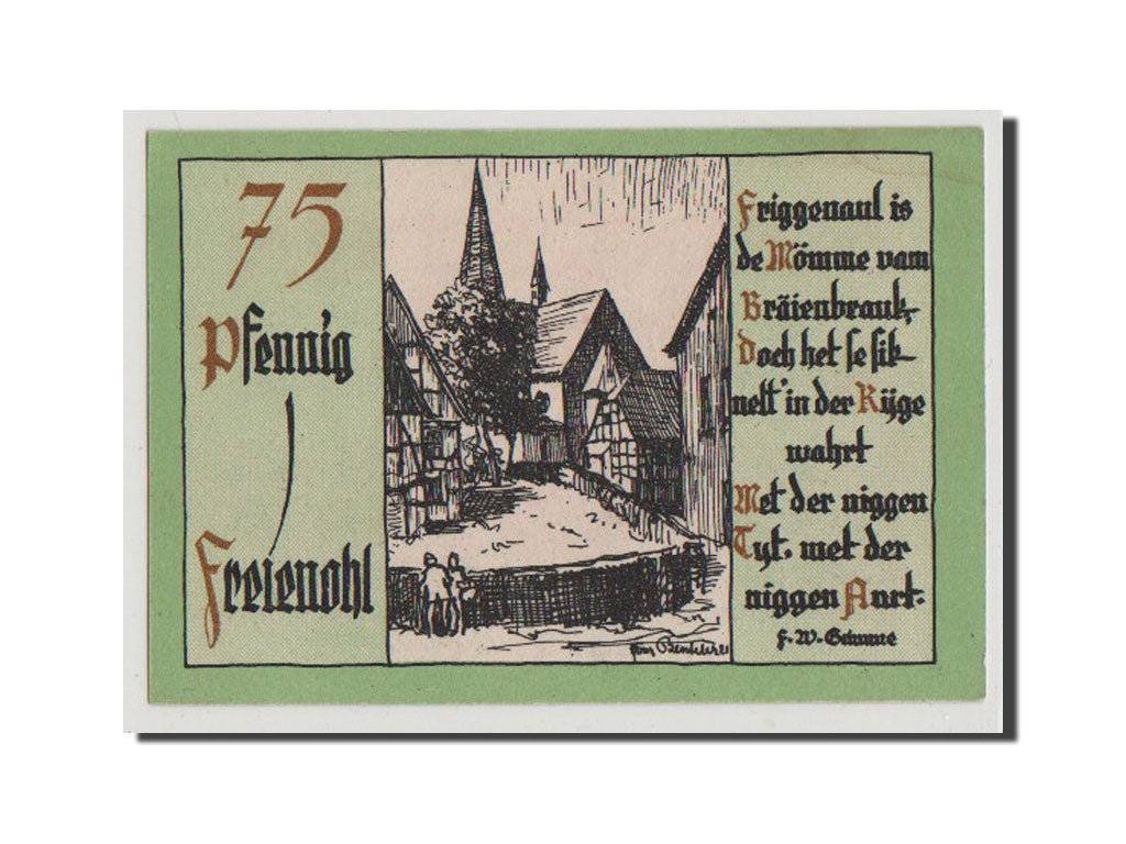 Banconote, Germania, Westfalen, 75 Pfennig, FDS, Mehl:384.1
