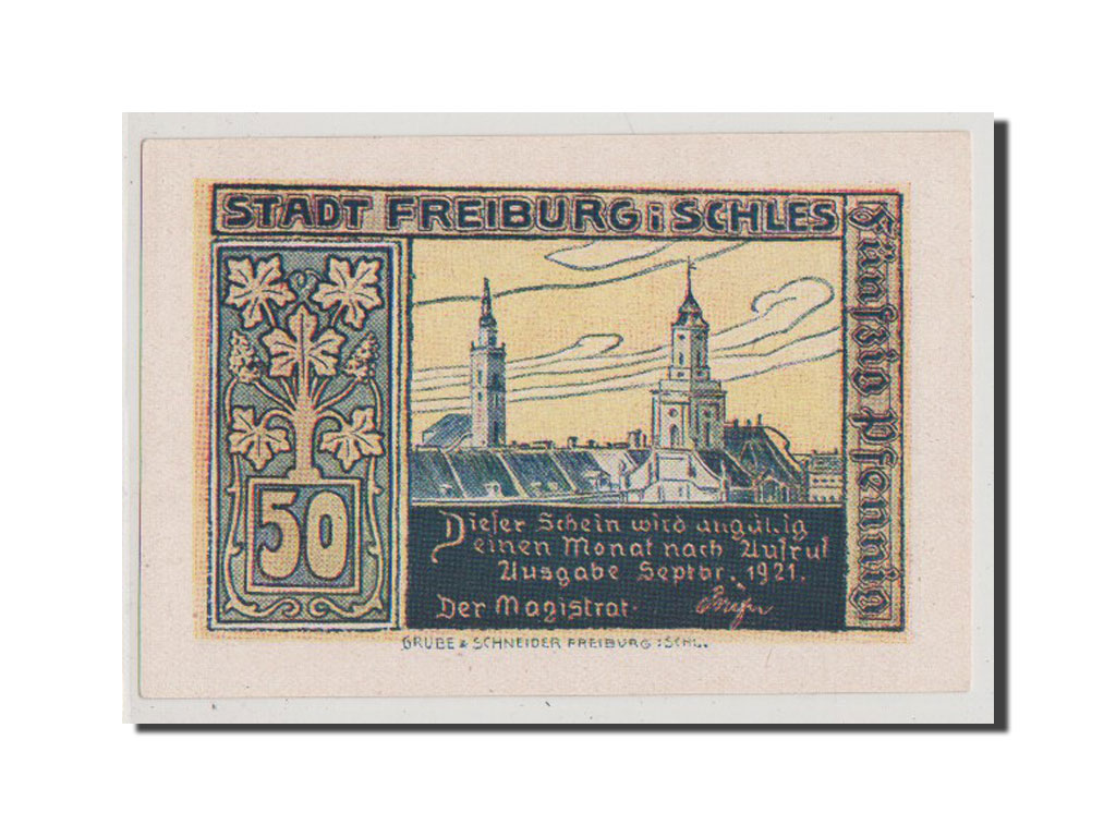 Banconote, Germania, Schlesien, 50 Pfennig, 1921, 1921-09-01, FDS, Mehl:383.1