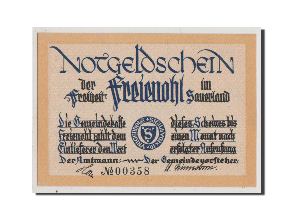 Banconote, Germania, Westfalen, 75 Pfennig, FDS, Mehl:384.1