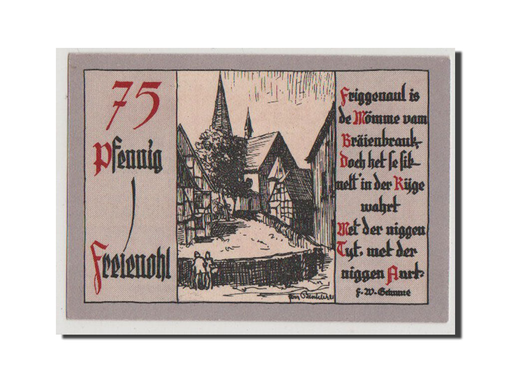 Banconote, Germania, Westfalen, 75 Pfennig, SPL+, Mehl:384.1