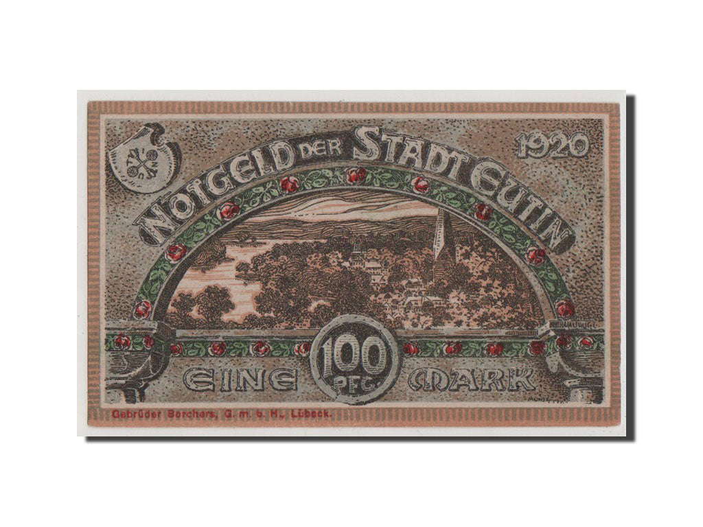 Geldschein, Deutschland, Eutin Stadt, 100 Pfennig, 1920, 1920-12-01, UNZ