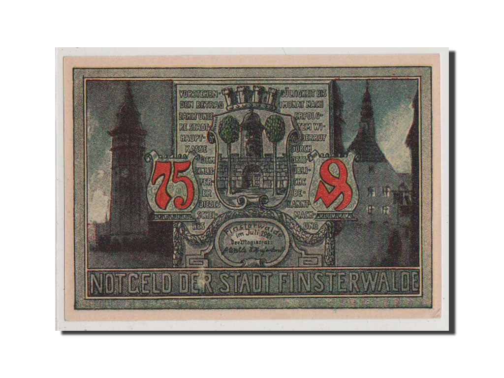 Banconote, Germania, Finsterwalde, 75 Pfennig, 1921, 1921-07-01, FDS