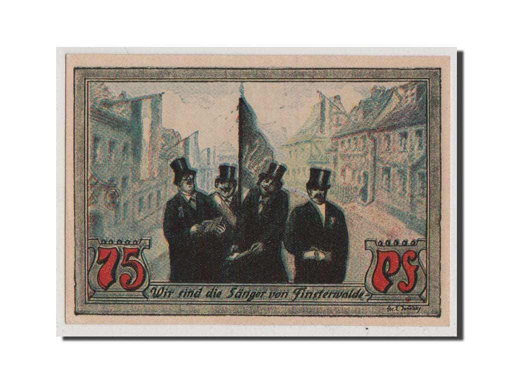 Banconote, Germania, Finsterwalde, 75 Pfennig, 1921, 1921-07-01, FDS