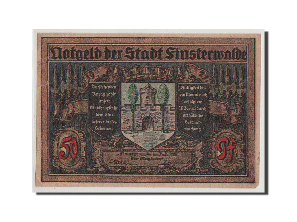 Geldschein, Deutschland, Finsterwalde, 50 Pfennig, 1921, 1921-07-01, UNZ-