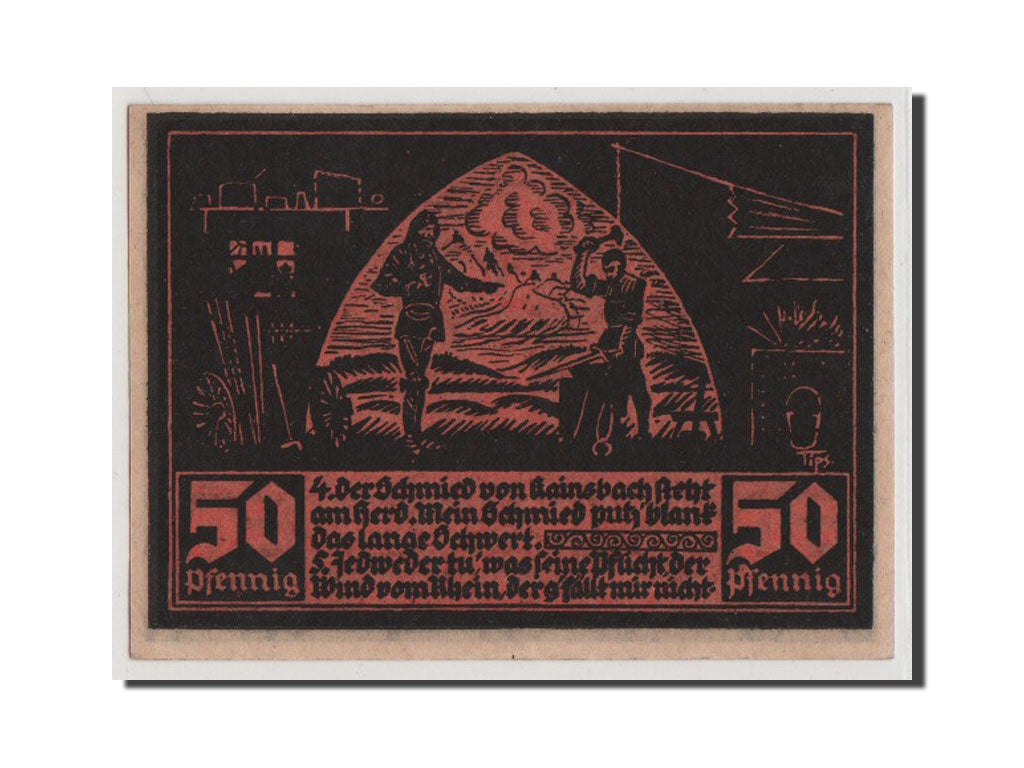 Geldschein, Deutschland, Hessen, 50 Pfennig, 1921, UNZ-, Mehl:372.2