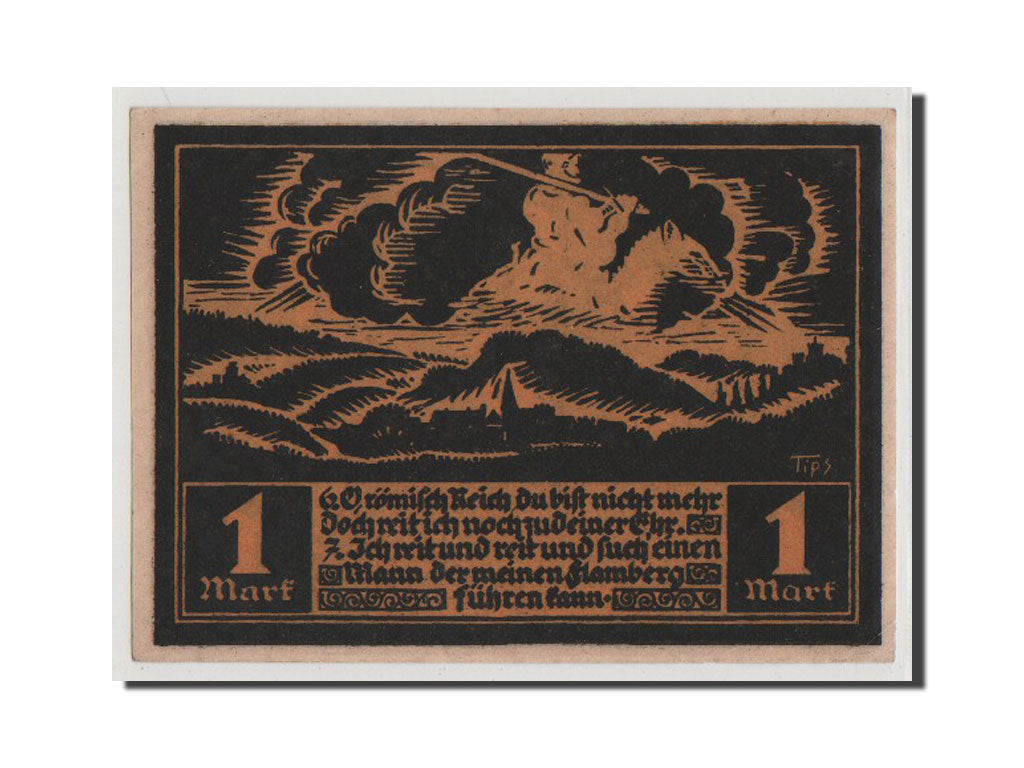 Banconote, Germania, Hessen, 1 Mark, 1921, SPL+, Mehl:372.2