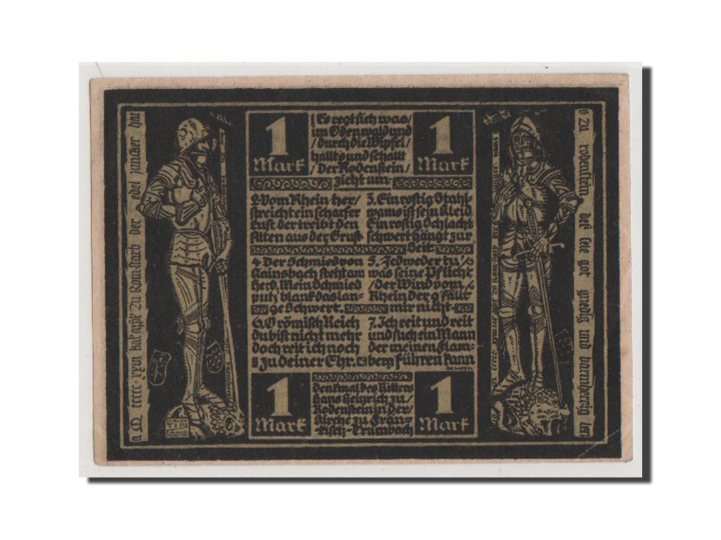 Banconote, Germania, Hessen, 1 Mark, 1921, SPL, Mehl:372.2