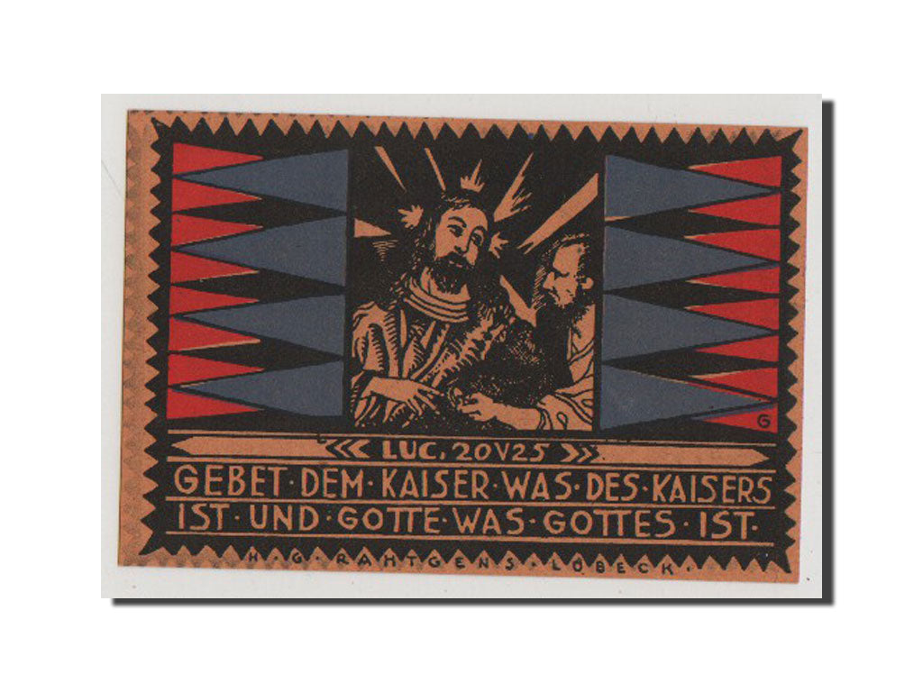 Banconote, Germania, Eutin Stadt, 50 Pfennig, 1921, FDS, Mehl:356.1