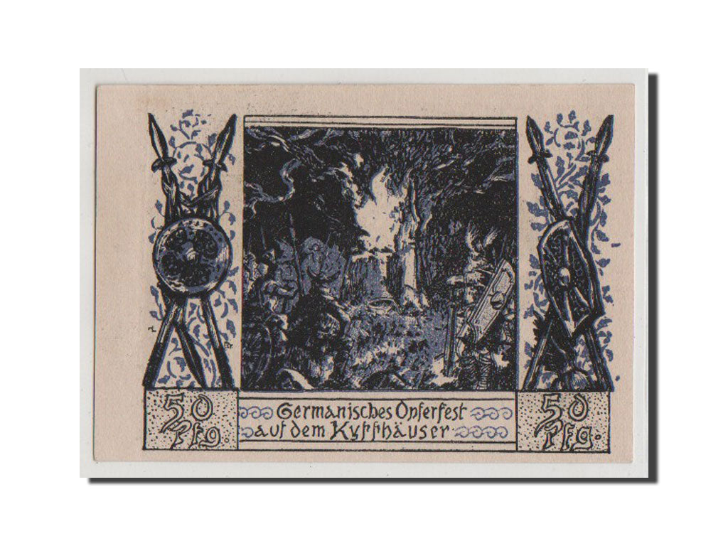 Geldschein, Deutschland, Frankenhausen am Kyffhauser Stadtische, 50 Pfennig