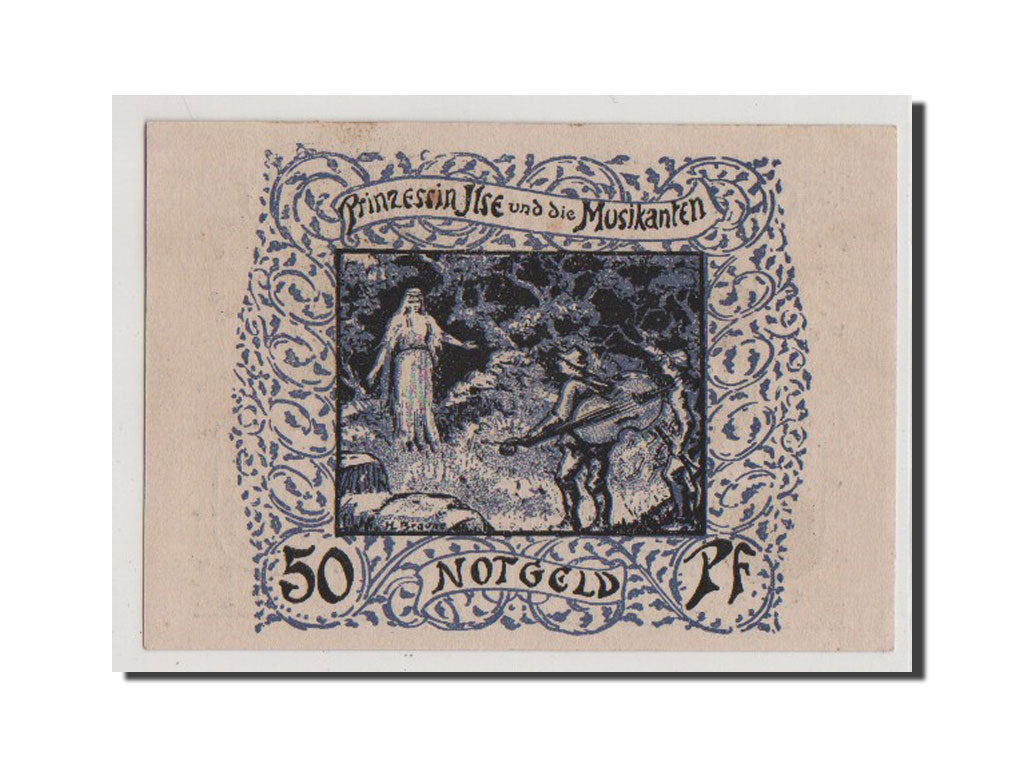 Banconote, Germania, Frankenhausen am Kyffhauser Stadtische, 50 Pfennig, 1921