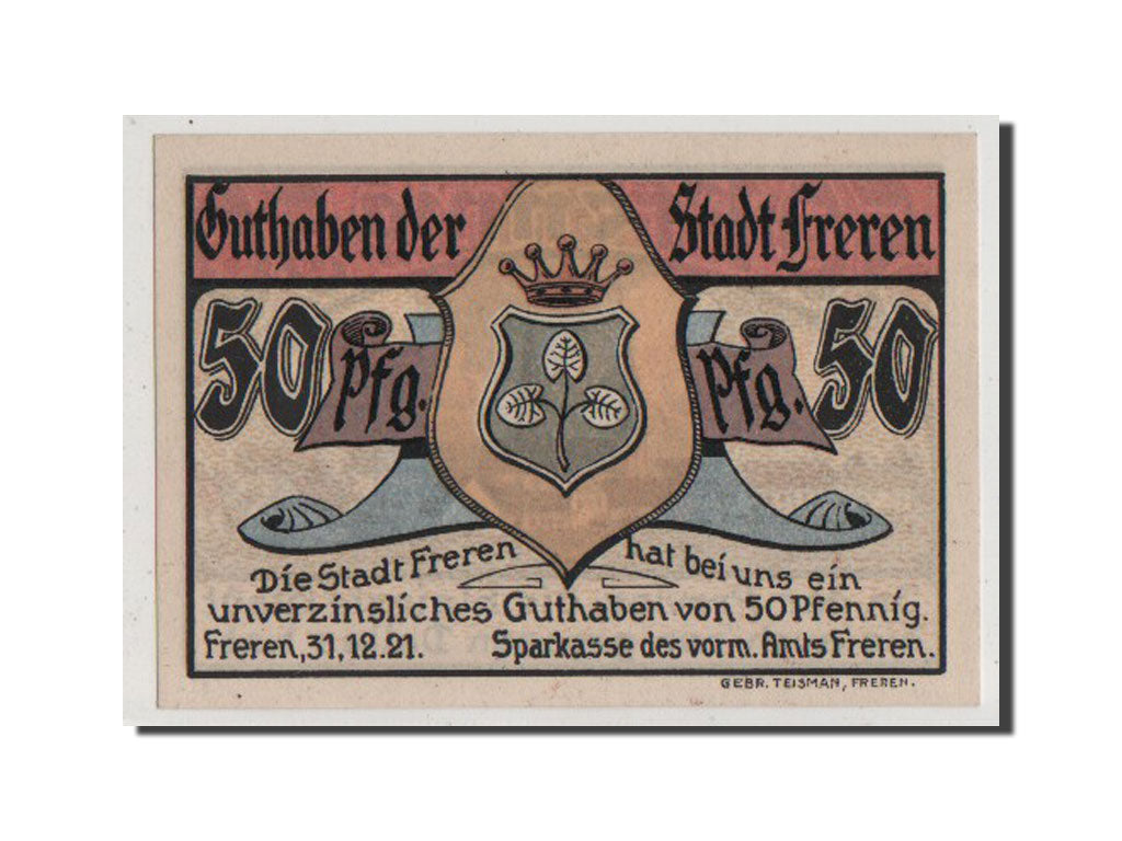 Banconote, Germania, Hannover, 50 Pfennig, 1921, FDS, Mehl:387.1