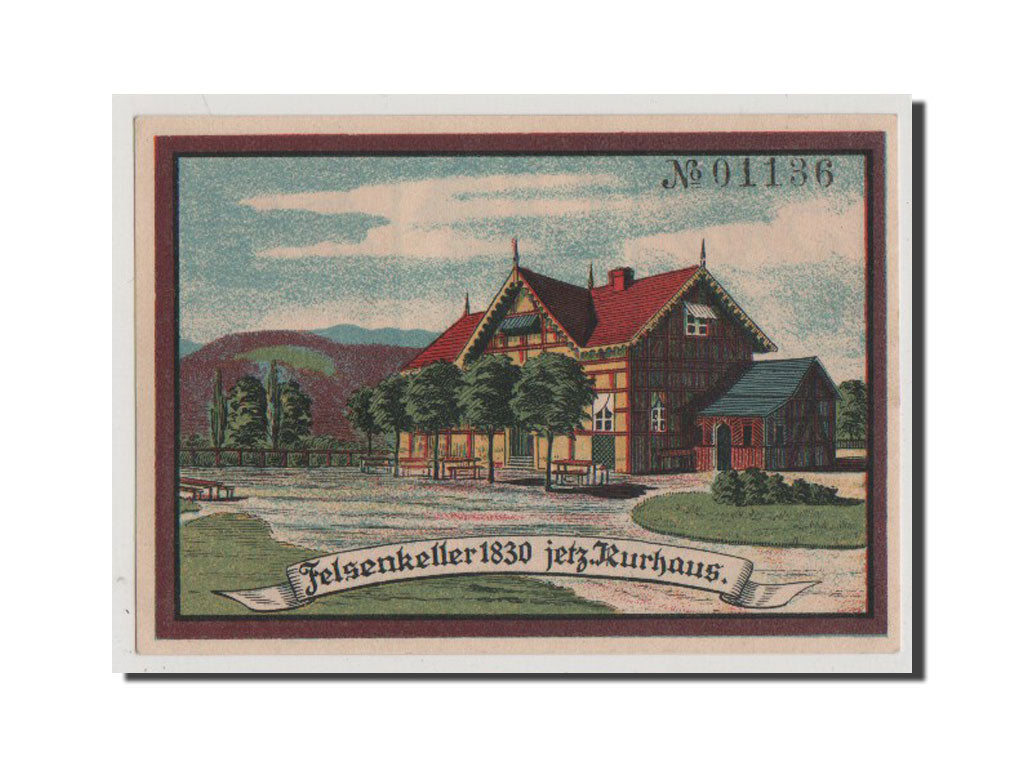 Geldschein, Deutschland, Friedrichroda Stadt, 50 Pfennig, 1921, UNZ, Mehl:393.2