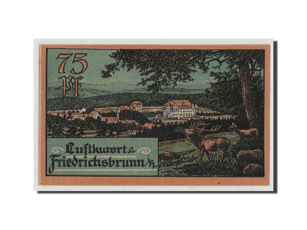 Banconote, Germania, Provinz Sachsen, 75 Pfennig, 1921, FDS, Mehl:394.1