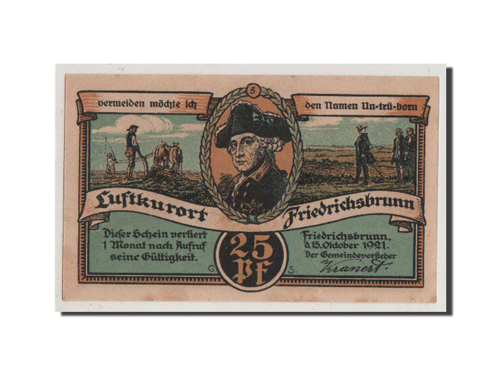 Banconote, Germania, Provinz Sachsen, 25 Pfennig, 1921, FDS, Mehl:394.1