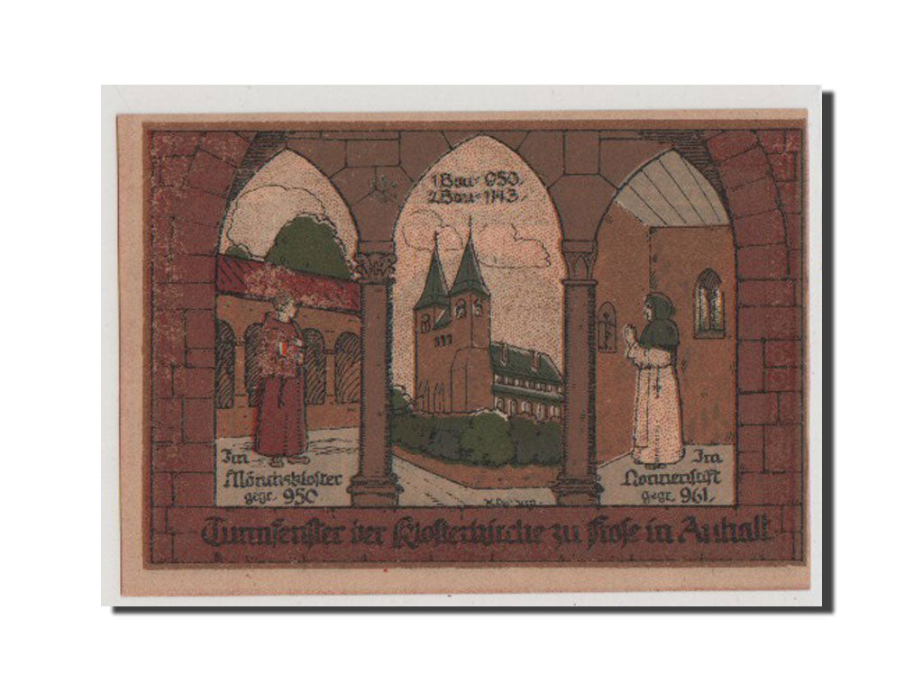 Geldschein, Deutschland, Frose, 50 Pfennig, Eglise, 1921, UNZ, Mehl:398.2