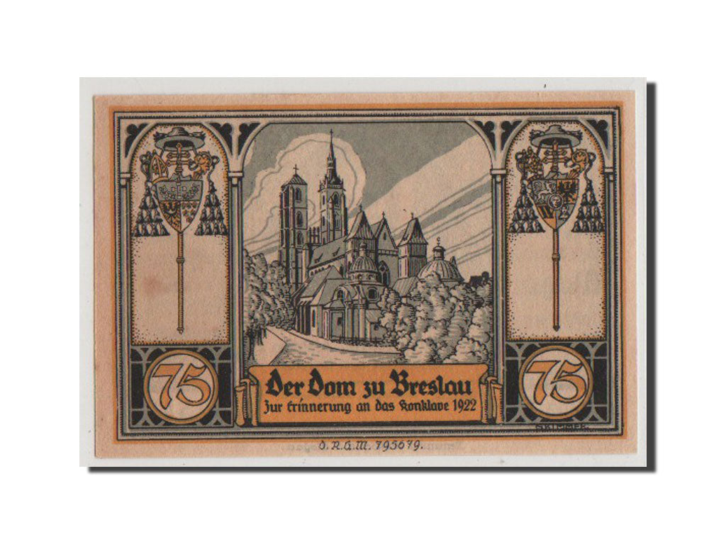 Geldschein, Deutschland, Glogau Stadt, 75 Pfennig, UNZ, Mehl:438.1a