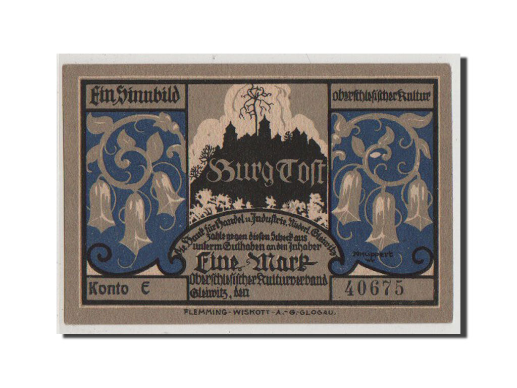 Banconote, Germania, Oberschlesien, 1 Mark, FDS, Mehl:437.1a