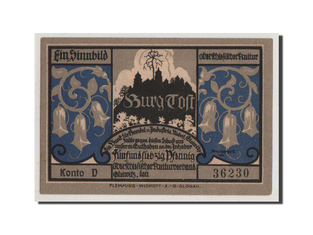 Banconote, Germania, Oberschlesien, 75 Pfennig, FDS, Mehl:437.1a