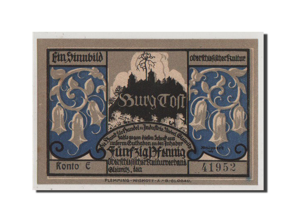 Banconote, Germania, Oberschlesien, 50 Pfennig, FDS, Mehl:437.1a