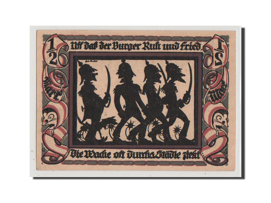 Banconote, Germania, Glauchau Stadt, 1/2 Mark, 1921, FDS, Mehl:436.3
