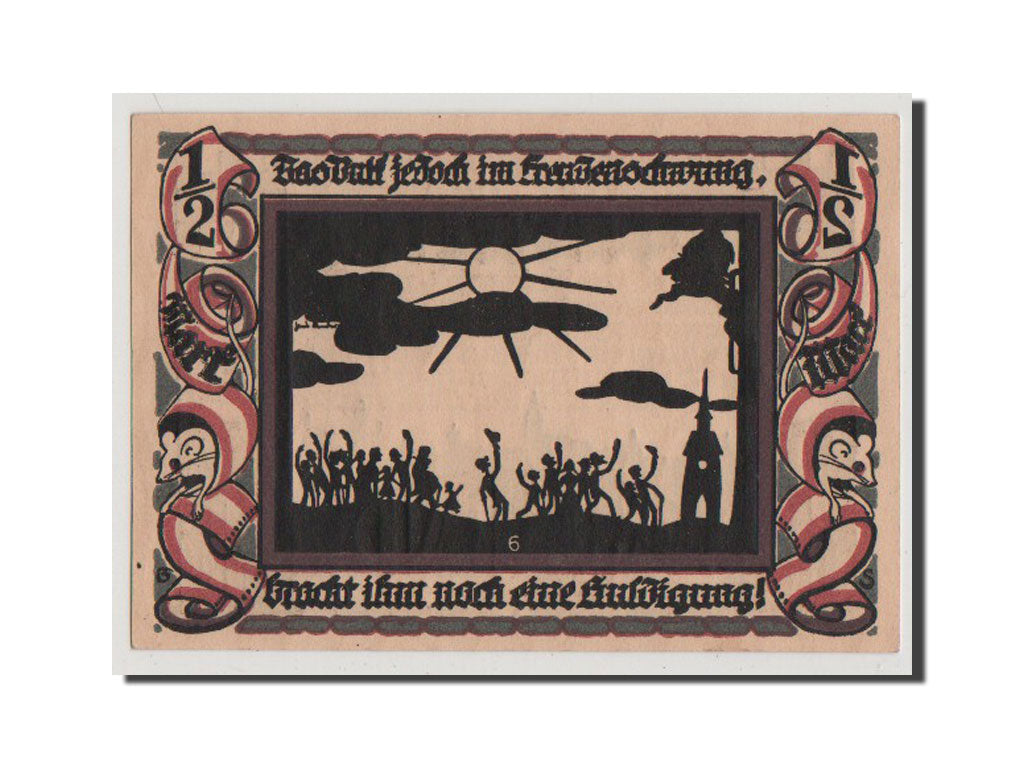 Geldschein, Deutschland, Glauchau Stadt, 1/2 Mark, 1921, UNZ, Mehl:436.3