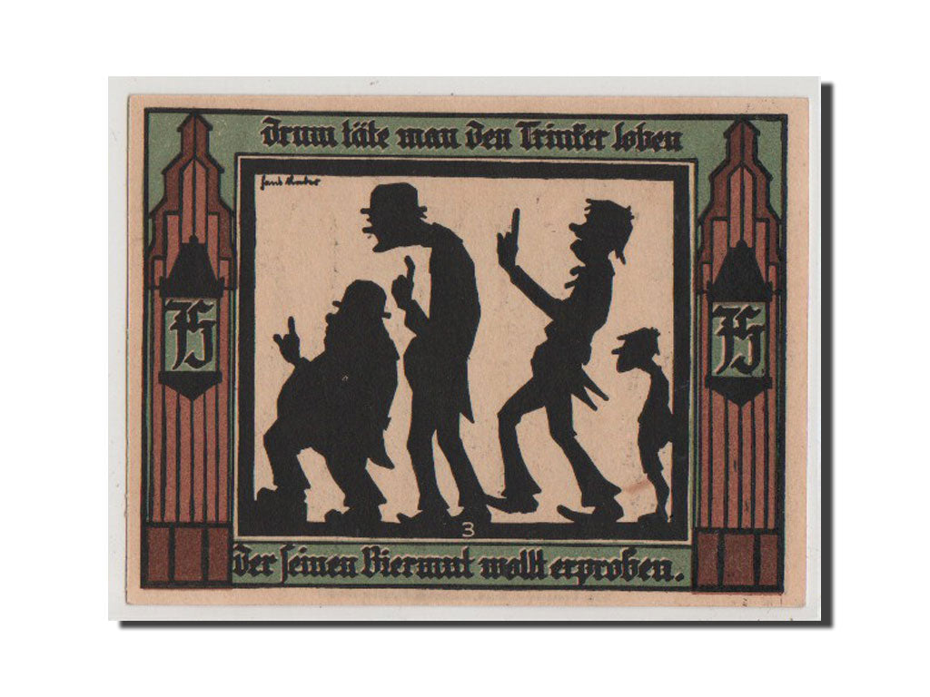 Banconote, Germania, Glauchau Stadt, 75 Pfennig, 1921, FDS, Mehl:436.2