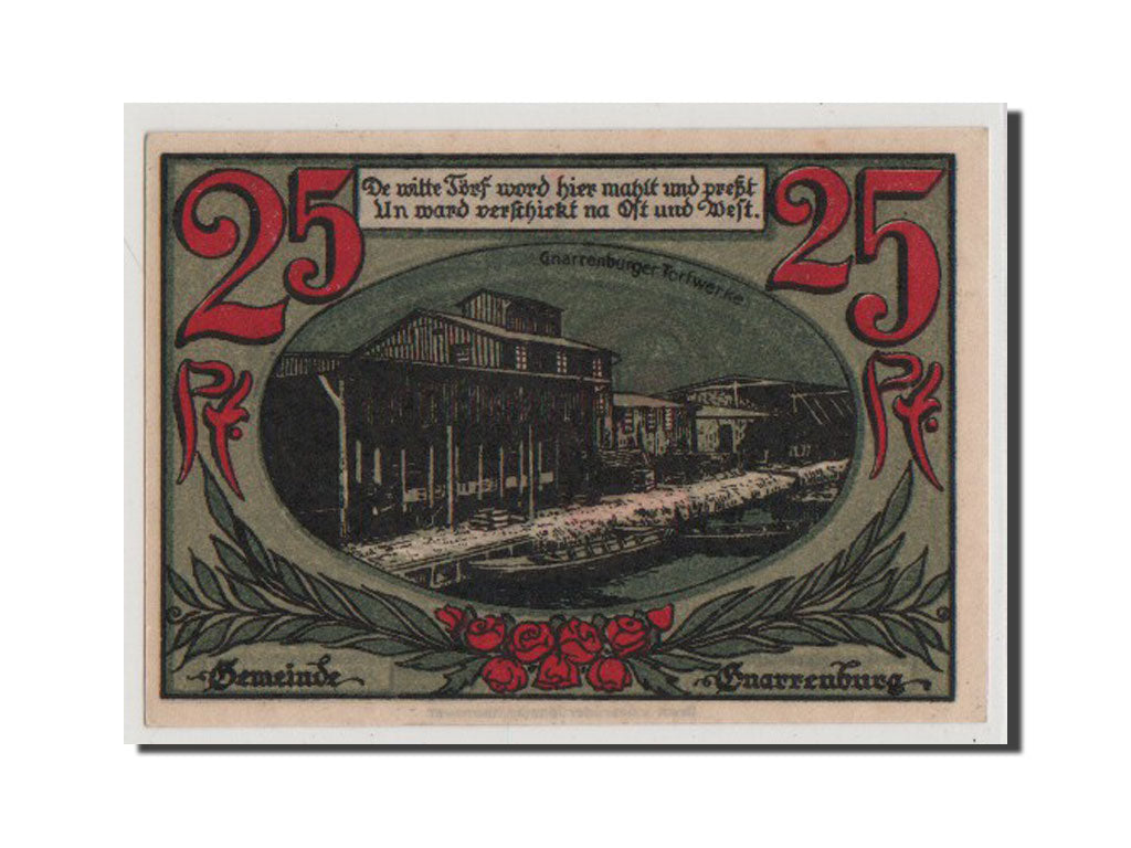 Banconote, Germania, Gnarrenburg Gemeinde, 25 Pfennig, FDS, Mehl:443.1
