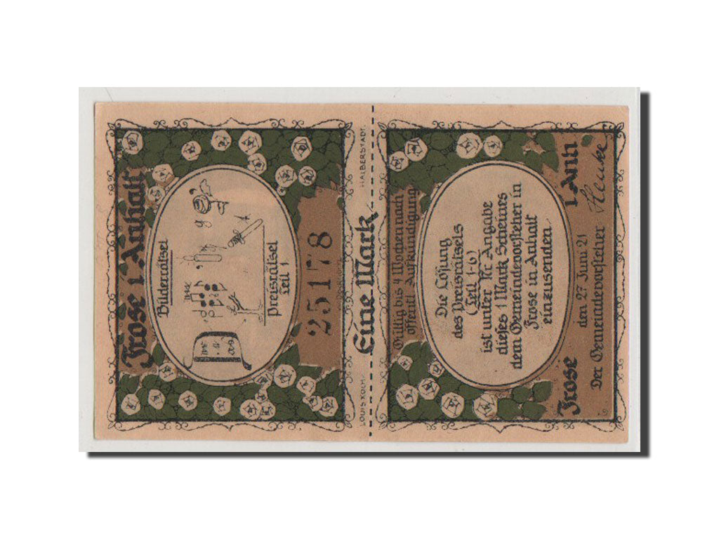 Banconote, Germania, Frose, 50 Pfennig, 1921, FDS, Mehl:398.4a