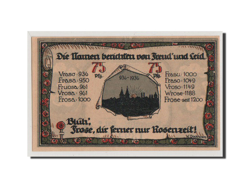 Geldschein, Deutschland, Frose, 75 Pfennig, 1921, UNZ, Mehl:398.4a