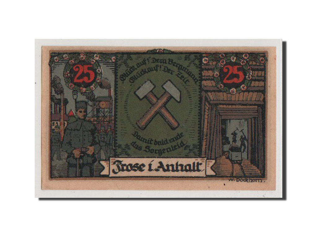 Geldschein, Deutschland, Frose, 25 Pfennig, 1921, UNZ, Mehl:398.4a