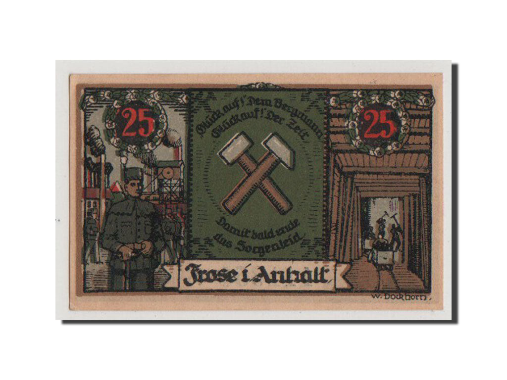 Geldschein, Deutschland, Frose, 25 Pfennig, Hammer, 1921, UNZ, Mehl:398.4a