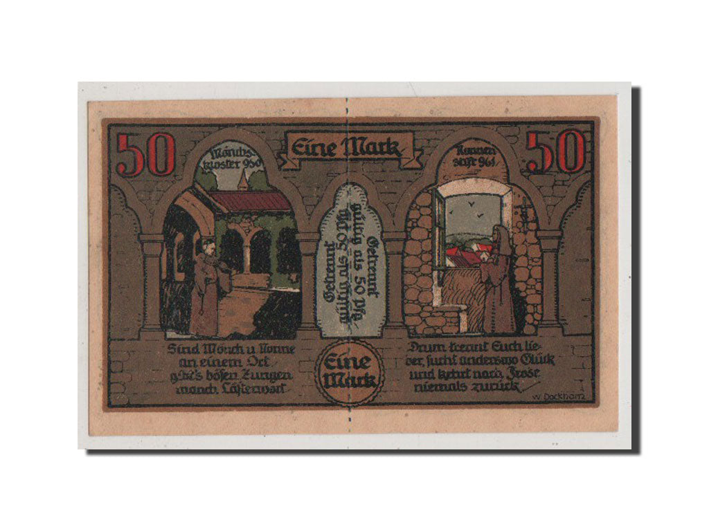 Banconote, Germania, Frose, 50 Pfennig, 1921, FDS, Mehl:398.4a
