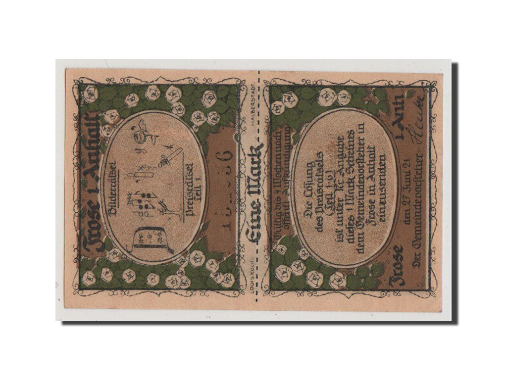 Banconote, Germania, Frose, 50 Pfennig, 1921, FDS, Mehl:398.4a