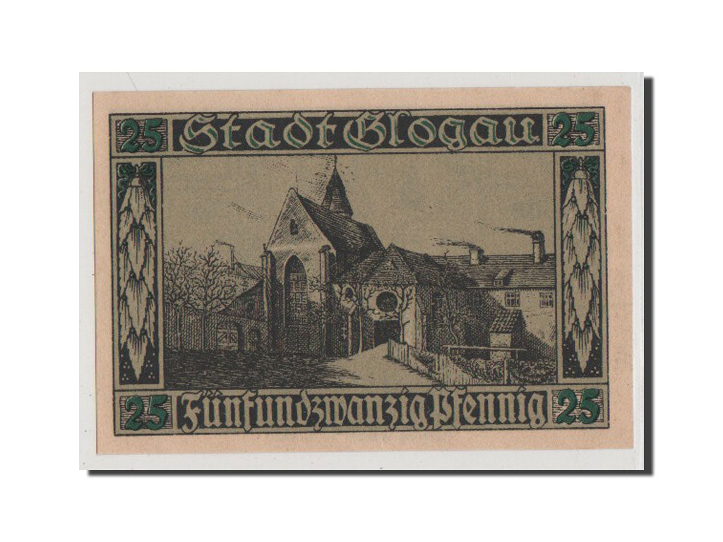 Banconote, Germania, Glogau Stadt, 25 Pfennig, 1920, SPL+, Mehl:439.1