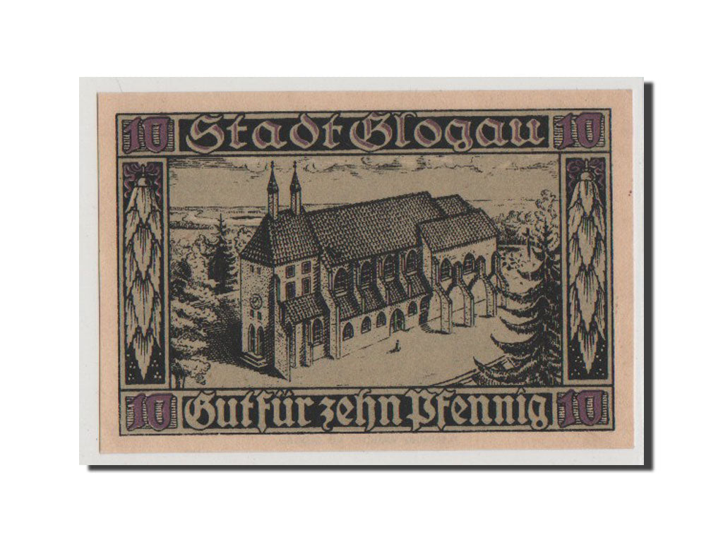 Banconote, Germania, Glogau Stadt, 10 Pfennig, 1920, SPL+, Mehl:439.1