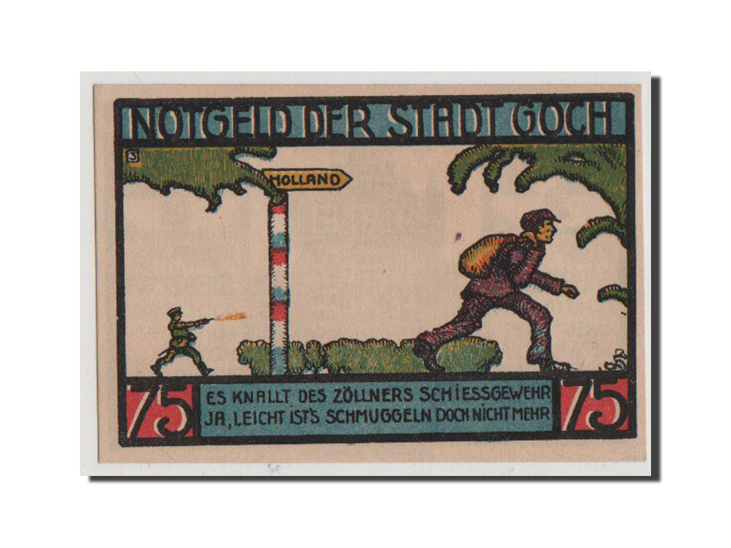 Banconote, Germania, Goch, 75 Pfennig, 1922, FDS, Mehl:445.3a