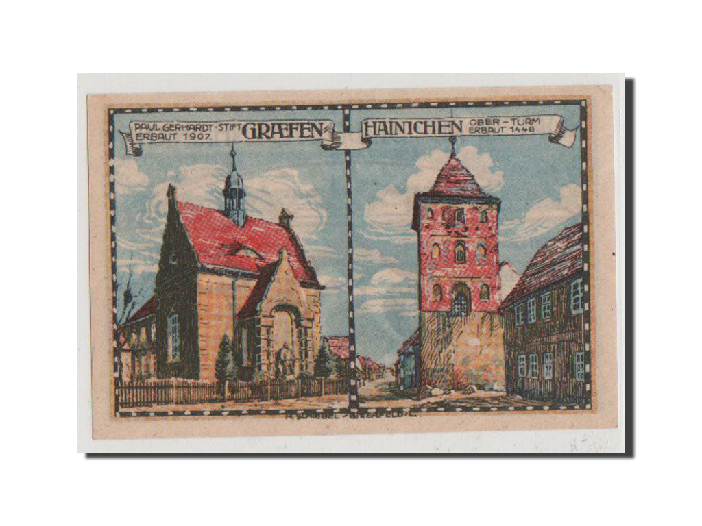 Banconote, Germania, Grafenhainichen Stadt, 25 Pfennig, SPL+, Mehl:461.3