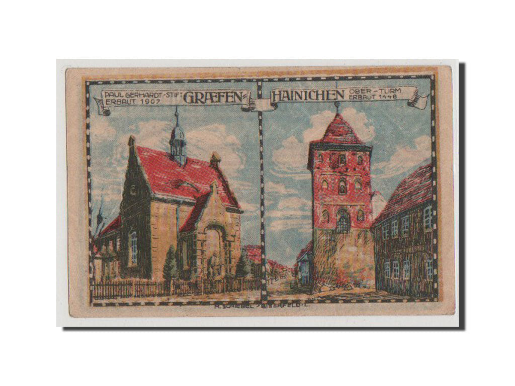 Banconote, Germania, Grafenhainichen Stadt, 25 Pfennig, SPL+, Mehl:461.3