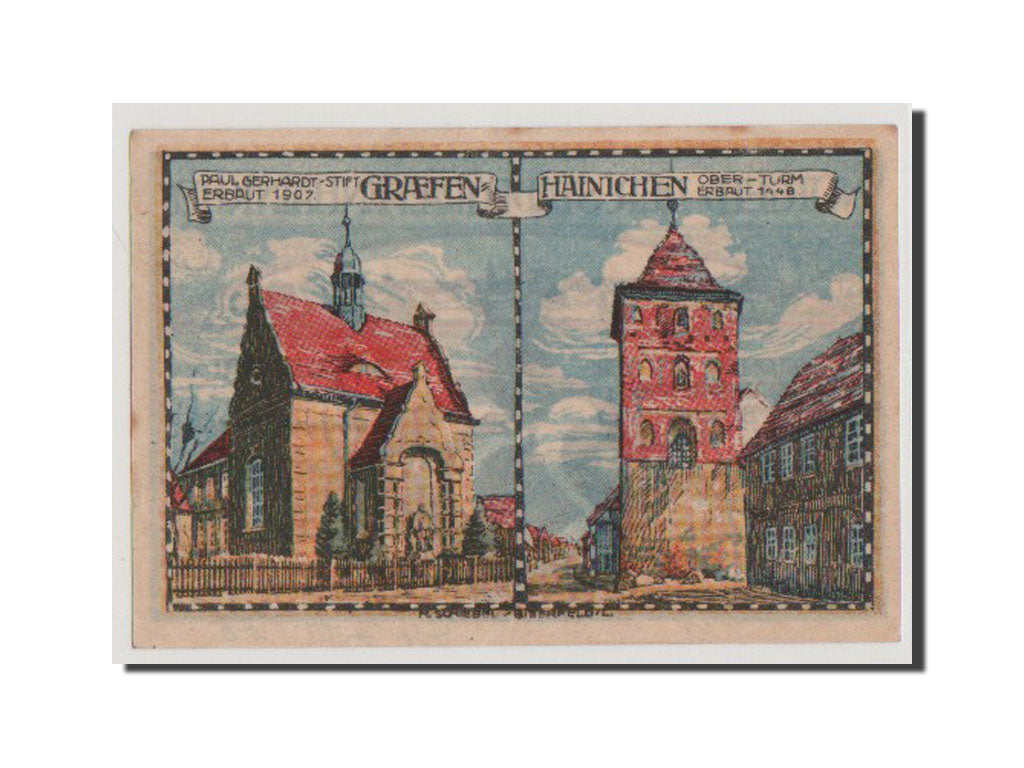 Geldschein, Deutschland, Grafenhainichen Stadt, 25 Pfennig, UNZ-, Mehl:461.3