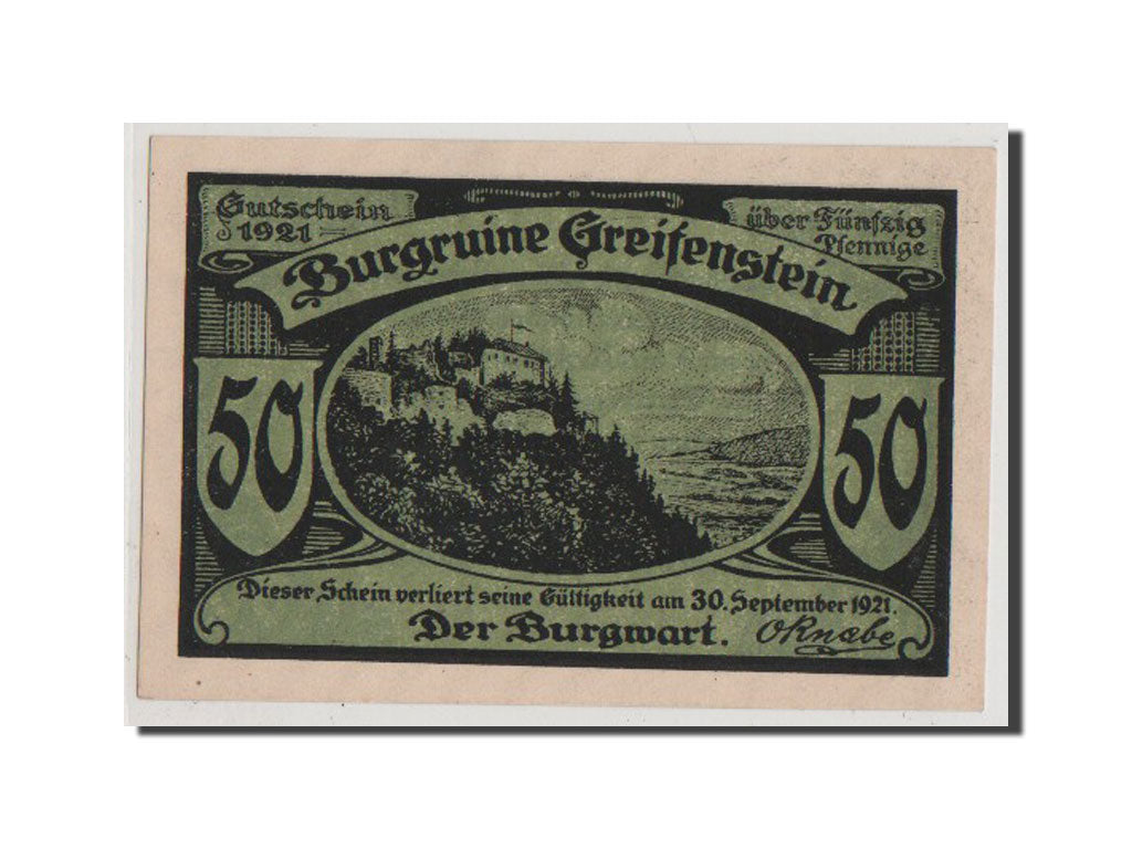 Banconote, Germania, Schwarzburg-Rudolstadt, 50 Pfennig, 1921, FDS, Mehl:469.2