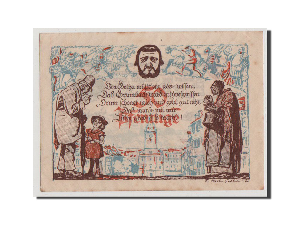 Banconote, Germania, Gotha Stadt, 50 Pfennig, 1921, SPL+, Mehl:456.6a