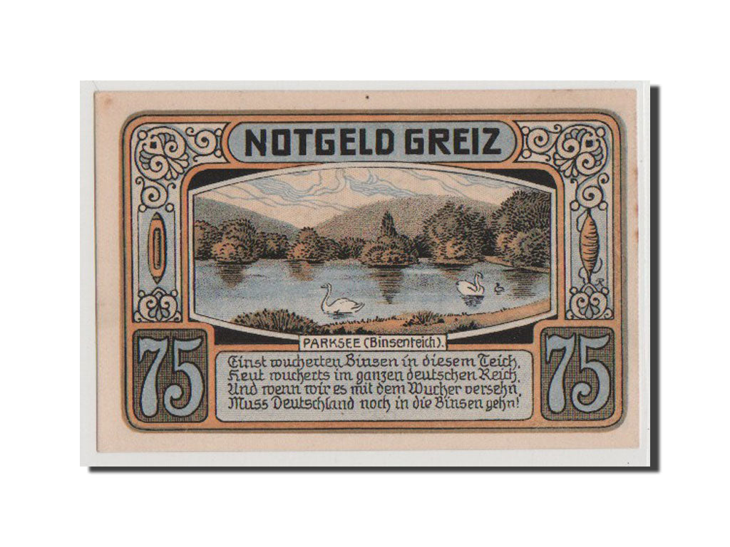 Billete, 75 Pfennig, 1921, Alemania, SC+