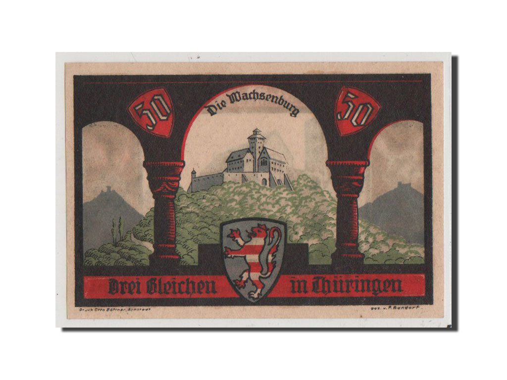 Geldschein, Deutschland, Gotha Stadt, 50 Pfennig, UNZ-, Mehl:457.2