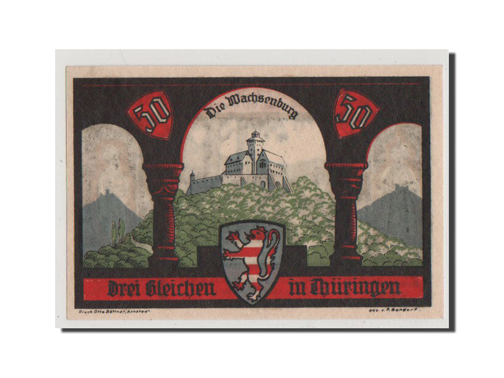 Geldschein, Deutschland, Gotha Stadt, 50 Pfennig, UNZ, Mehl:457.2