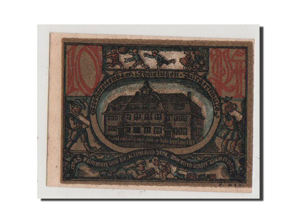 Geldschein, Deutschland, Grossbreitenbach Stadt, 10 Pfennig, 1921, UNZ