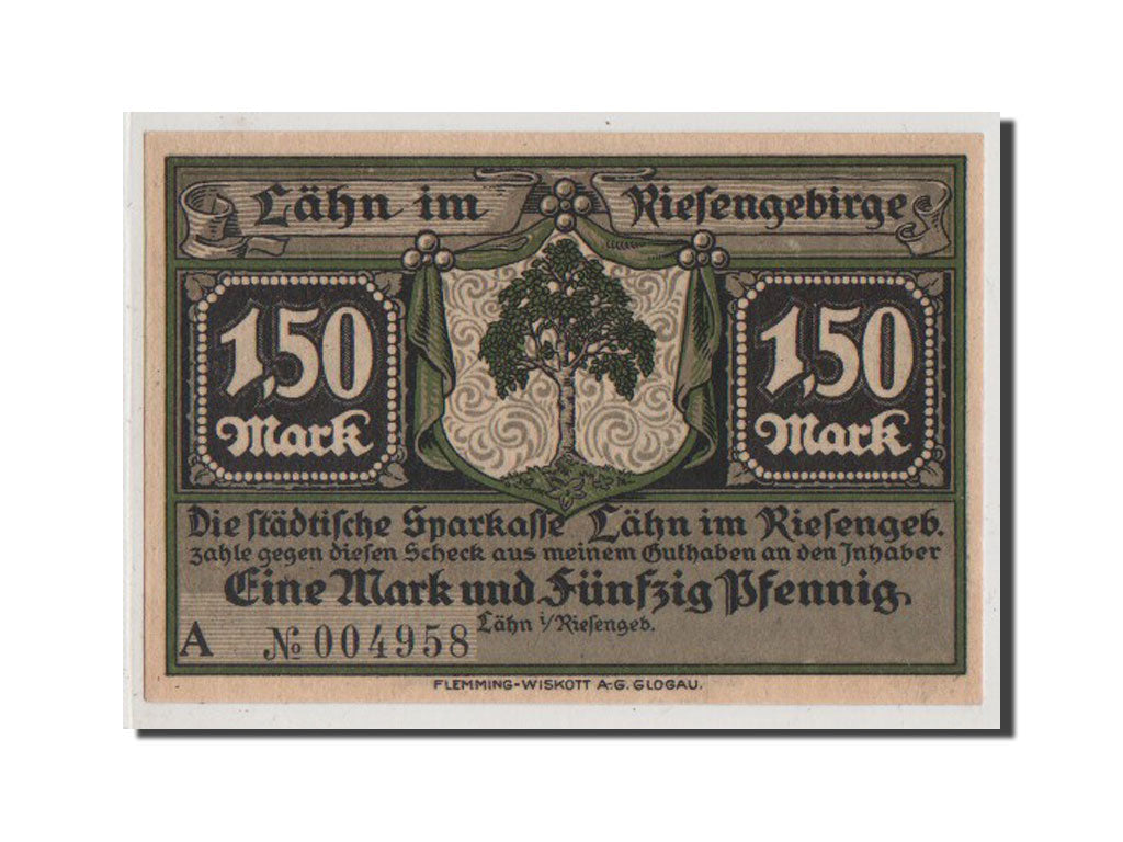 Banknote, Germany, Lahn Stadtische Sparkasse, 1.5 Mark, UNC(64), Mehl:756.1b