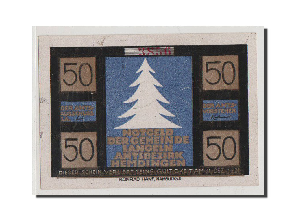Banconote, Germania, Langeln, 50 Pfennig, FDS, Mehl:764.1a