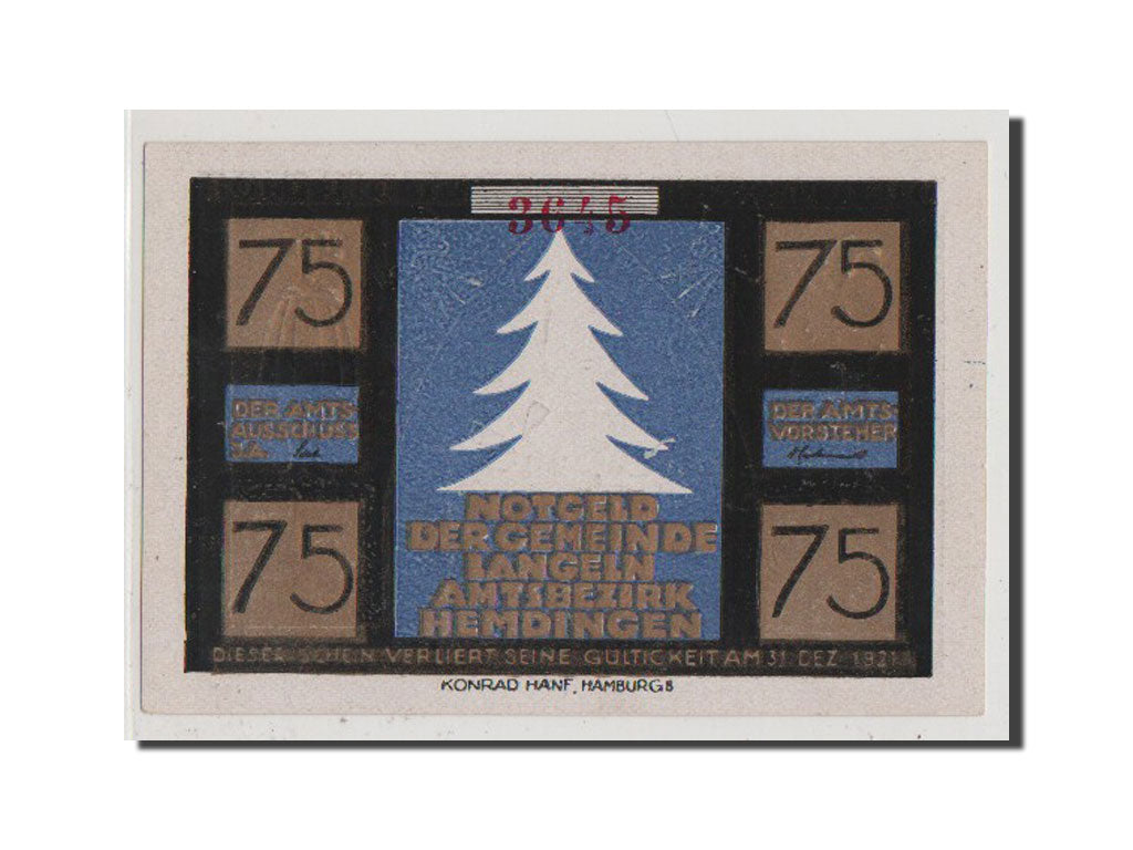 Banconote, Germania, Langeln, 75 Pfennig, FDS, Mehl:764.1a