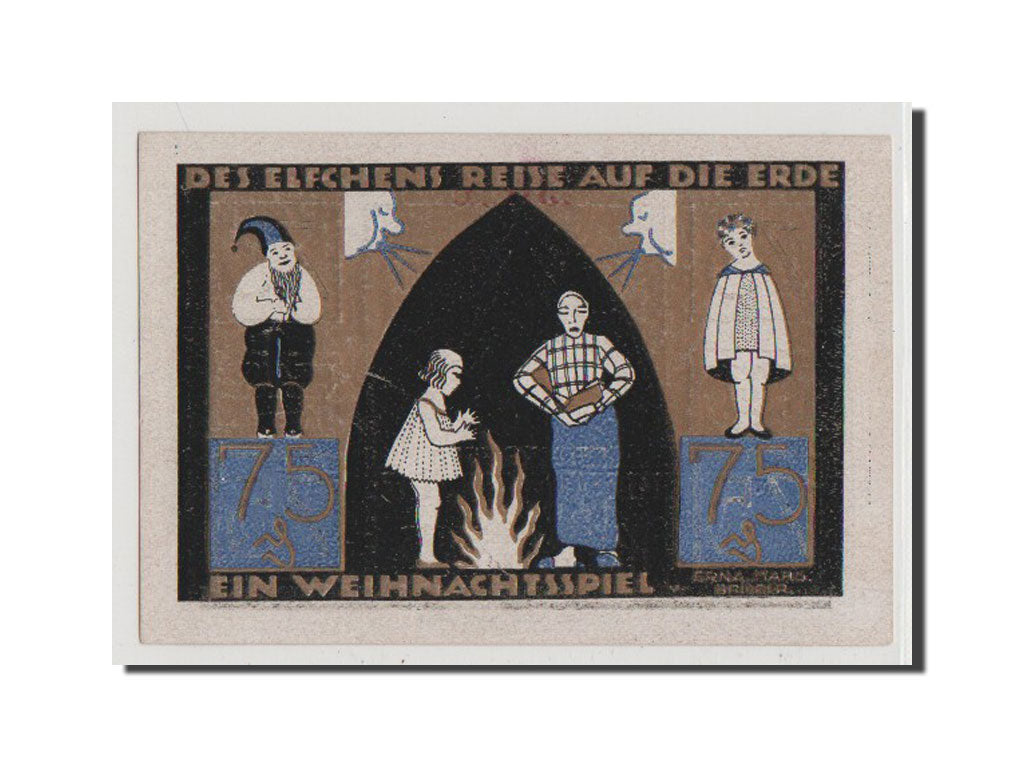 Banconote, Germania, Langeln, 75 Pfennig, FDS, Mehl:764.1a