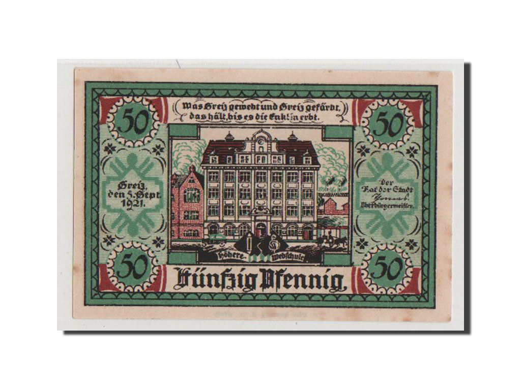 Biljet, Duitsland, 50 Pfennig, 1921, SPL+